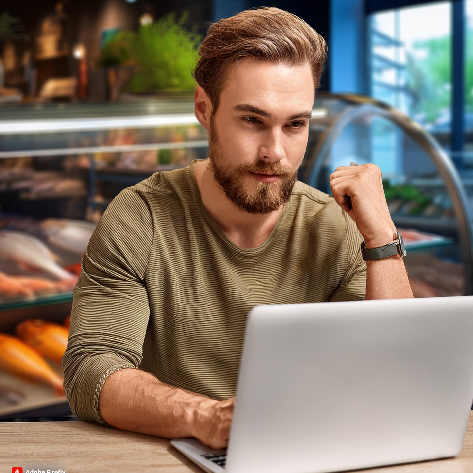 ondernemer achter laptop in winkel 500x